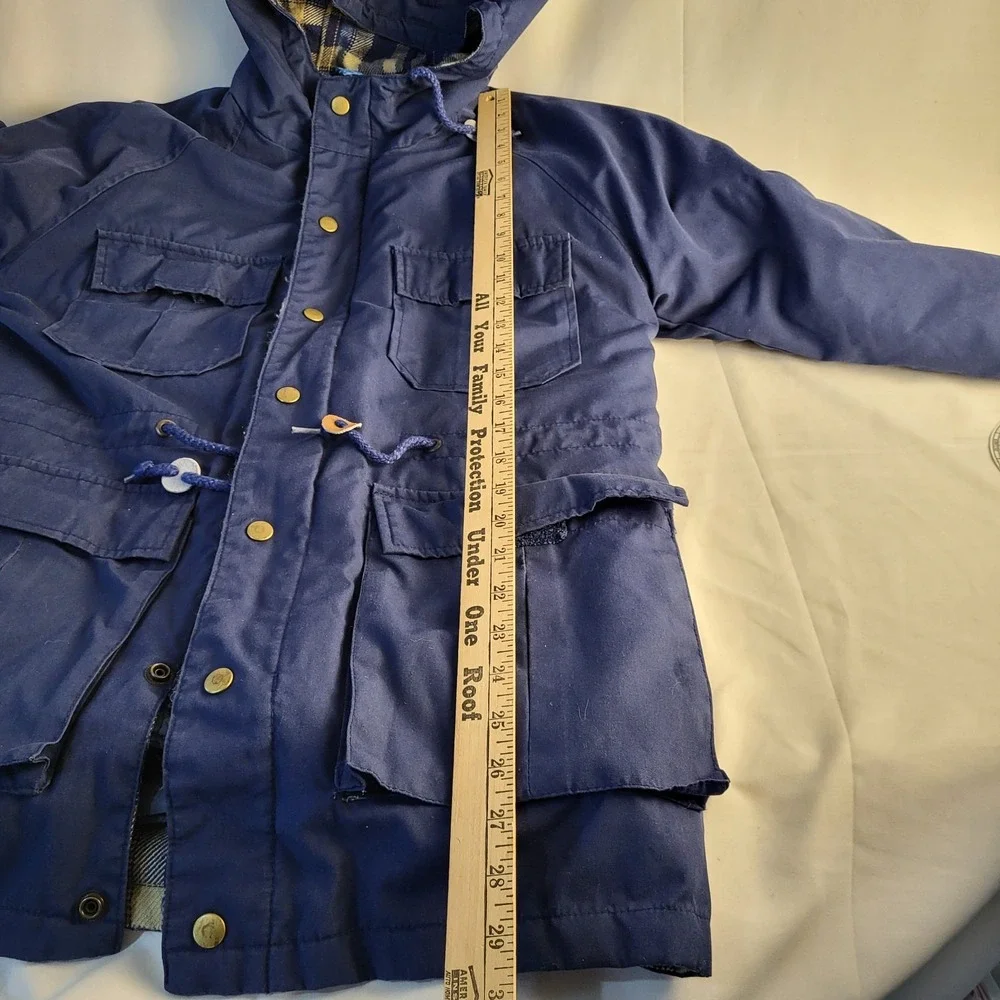 Vintage Sz S Northwest Territory 3 in 1 Jacket Flannel Lined + Vest Hood Navy